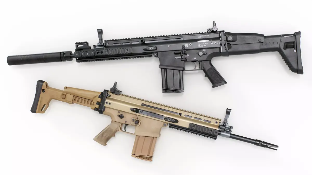 MK17 FN SCAR Heavy Low-poly 3D model