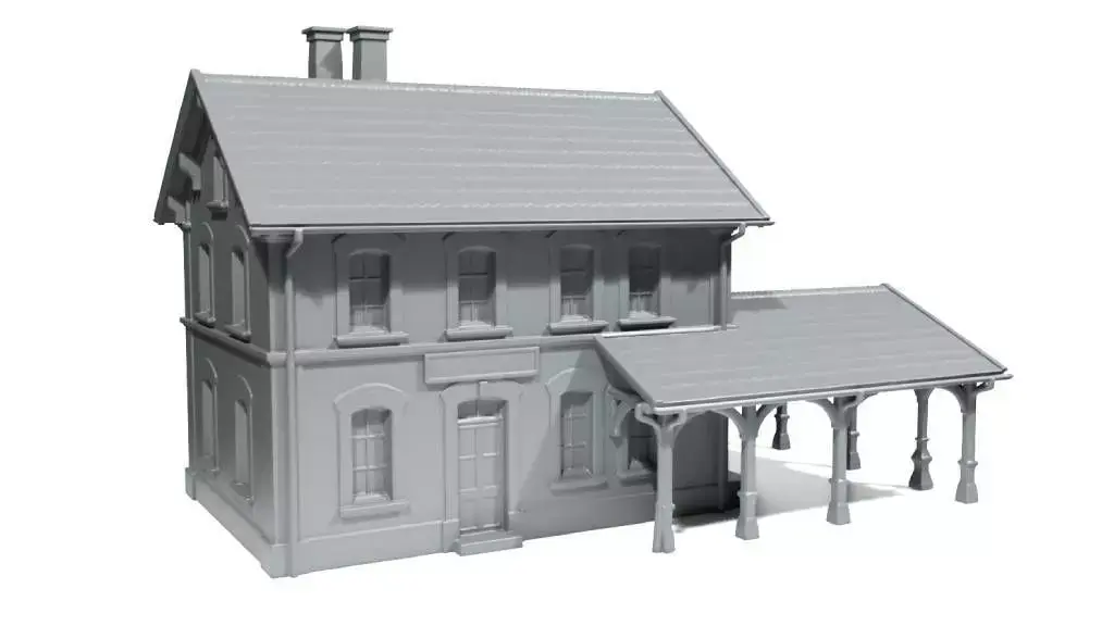 Train station 3D print model