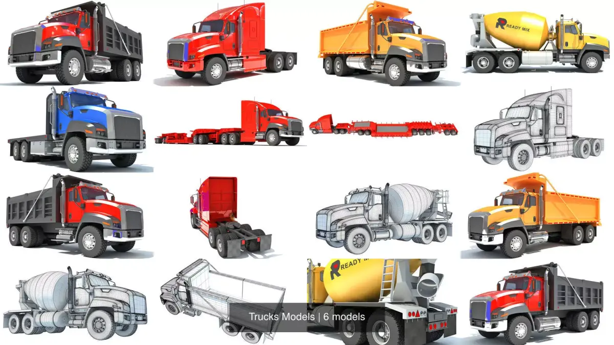 Trucks Models 3D Model Pack