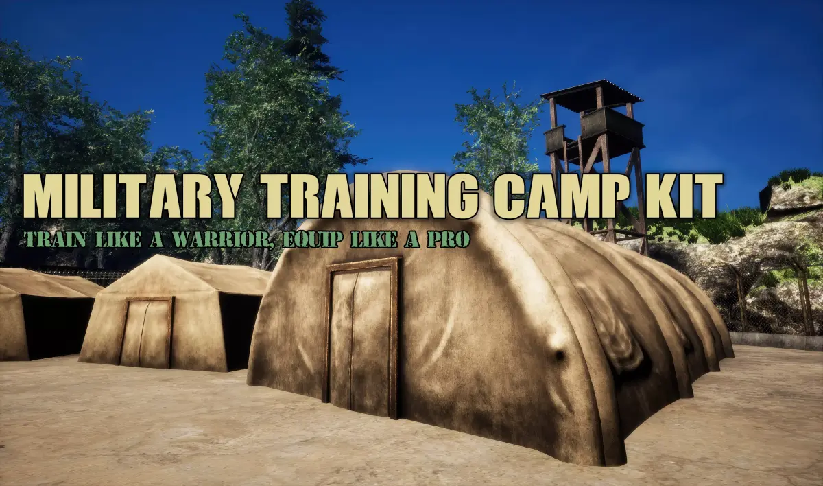 MILITARY TRAINING CAMP KIT by mkaplunow Low-poly 3D model