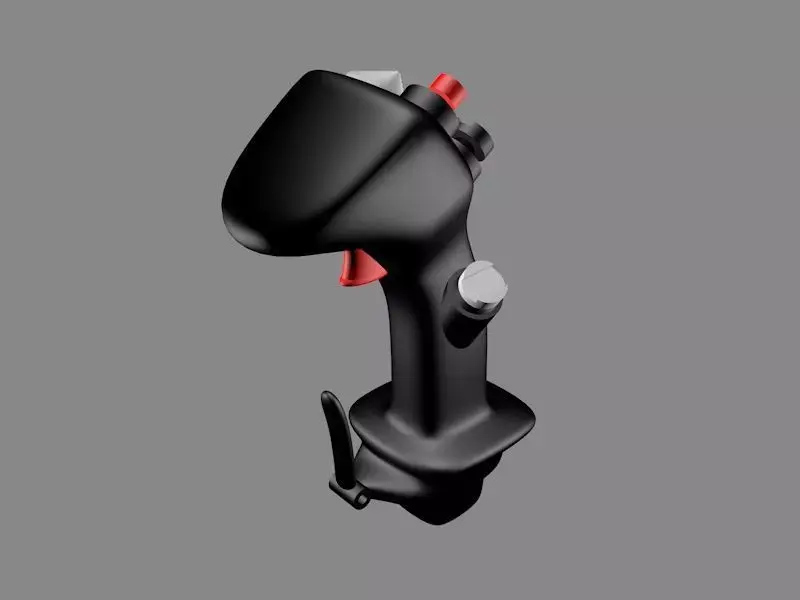 Ergonomic Fighter Jet Side Stick Controller 3D model