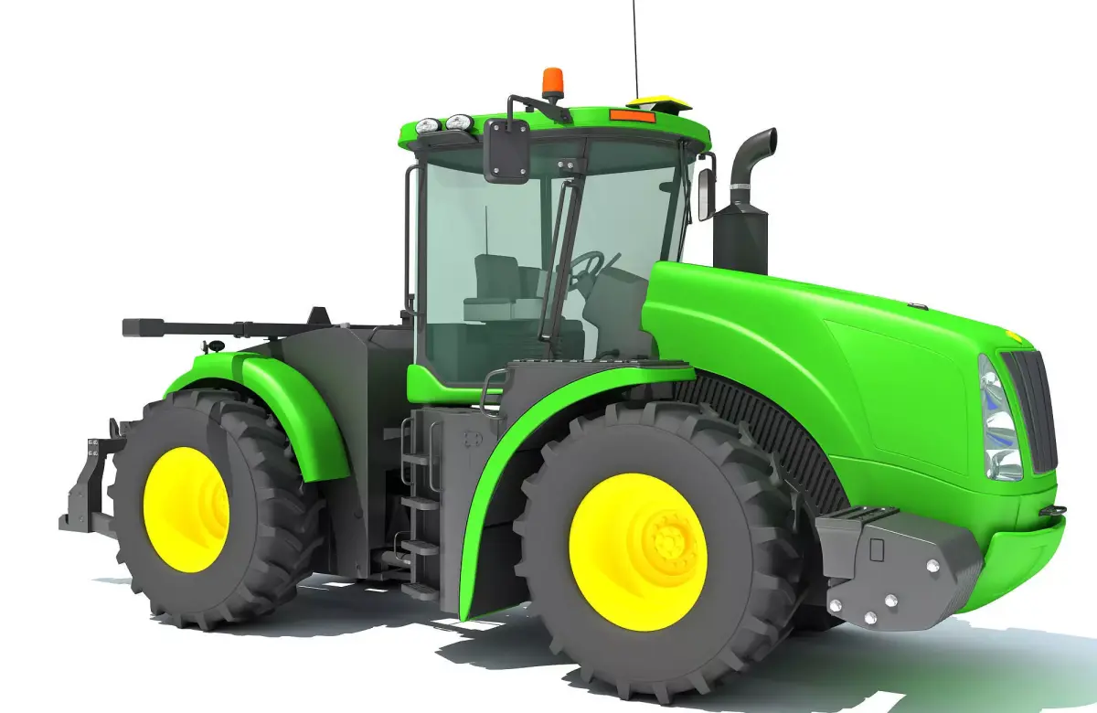 Green Tractor 3D model