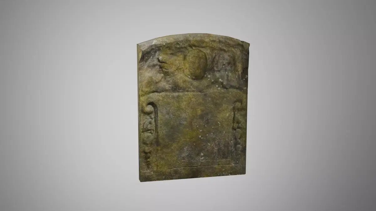 Old Mossy Tombstone Free low-poly 3D model