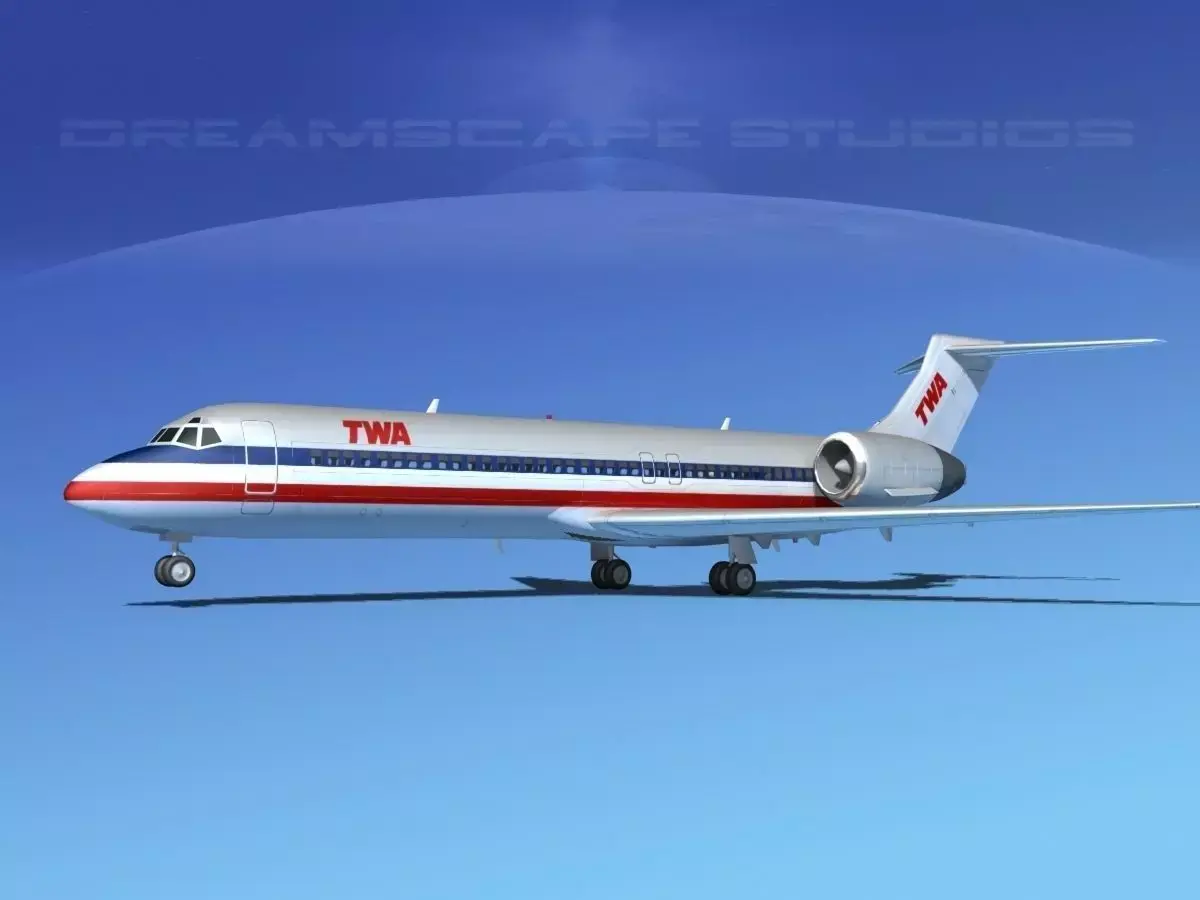 Boeing 717-200 TWA 1 3D model