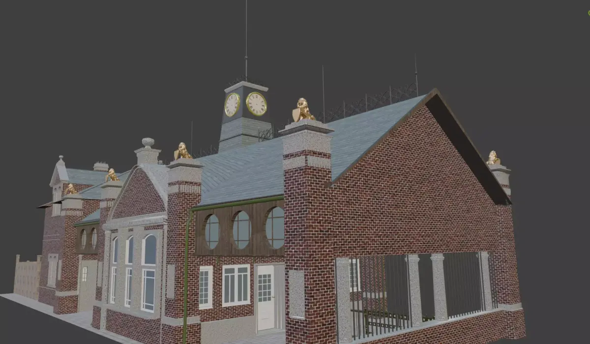 Victorian old ticket house 3D model