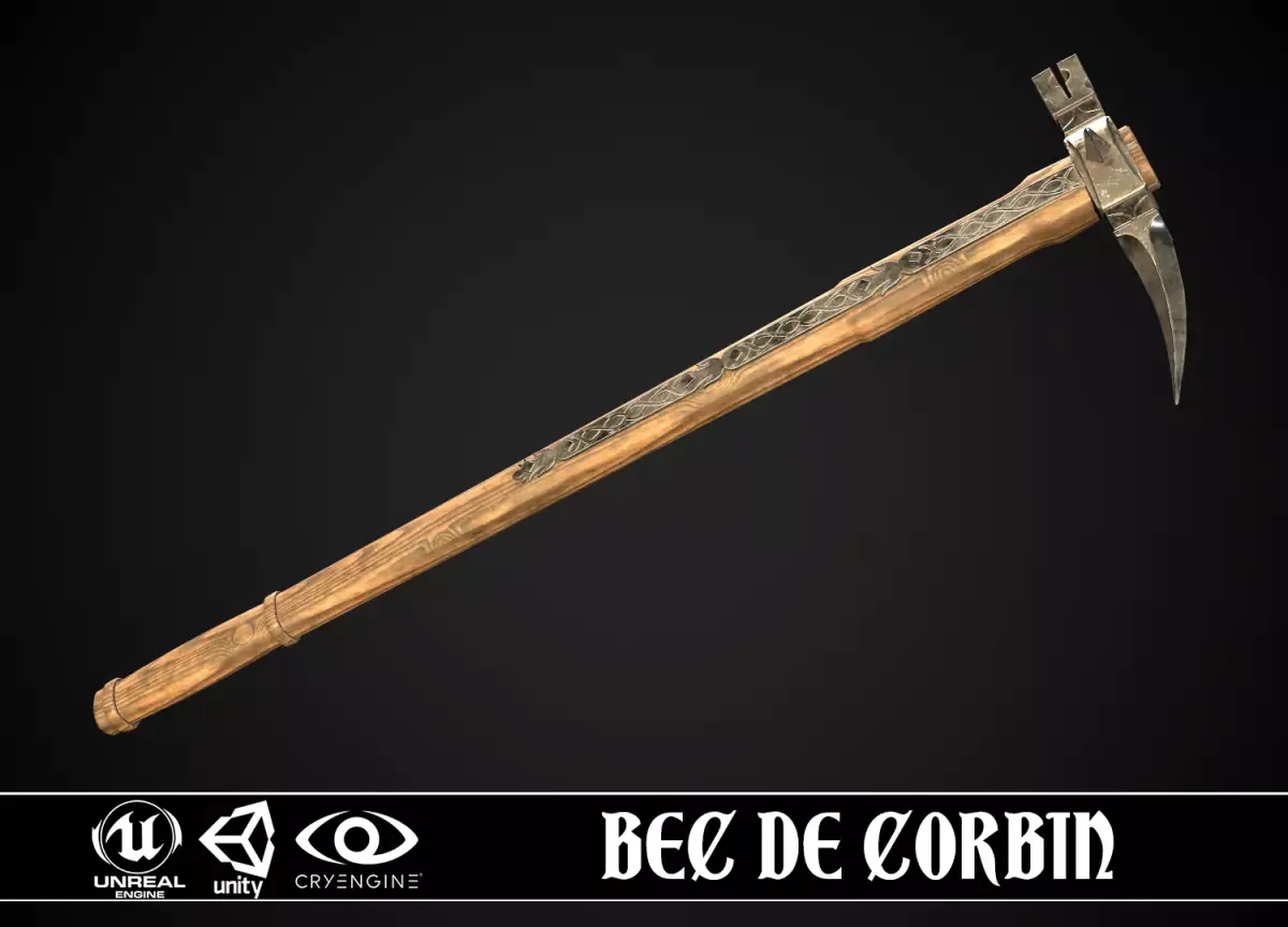 Bec de corbin  01 Low-poly 3D model
