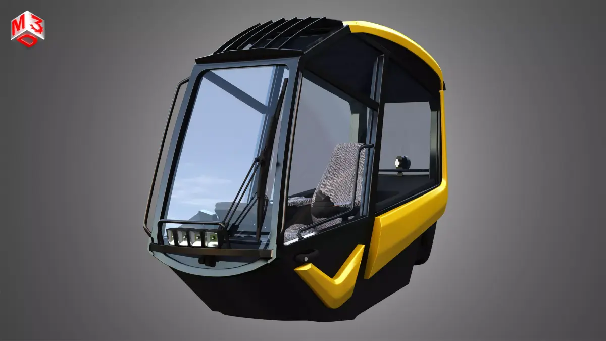 Driving Cabin - Ponsse Scorpionking Forestry 3D model