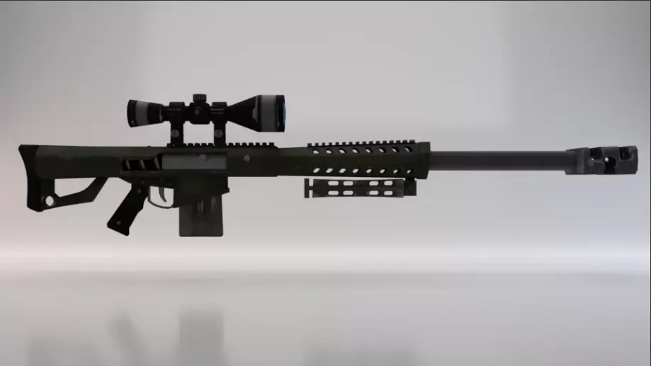 Heavy Sniper Rifle  Low-poly 3D model