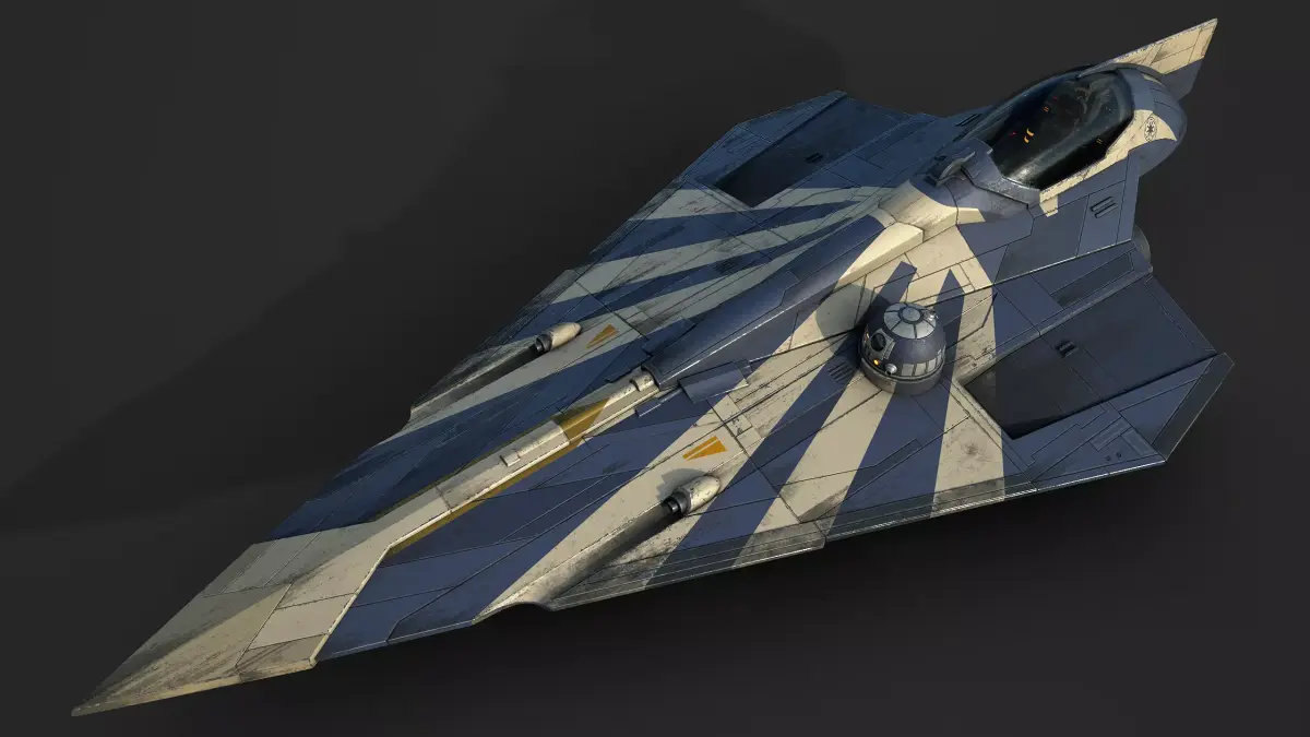 Star Wars Jedi Starfighter - Plo Koon Low-poly 3D model