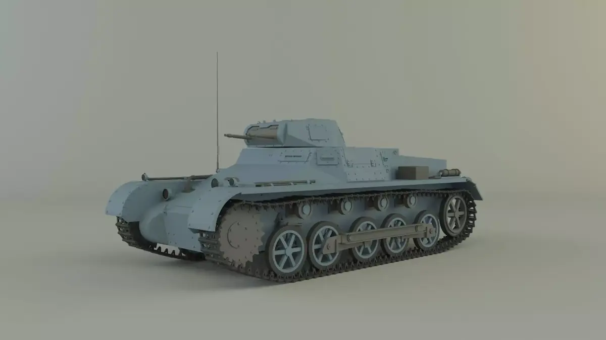 Pz Kpfw I Ausf B military tank 3D model