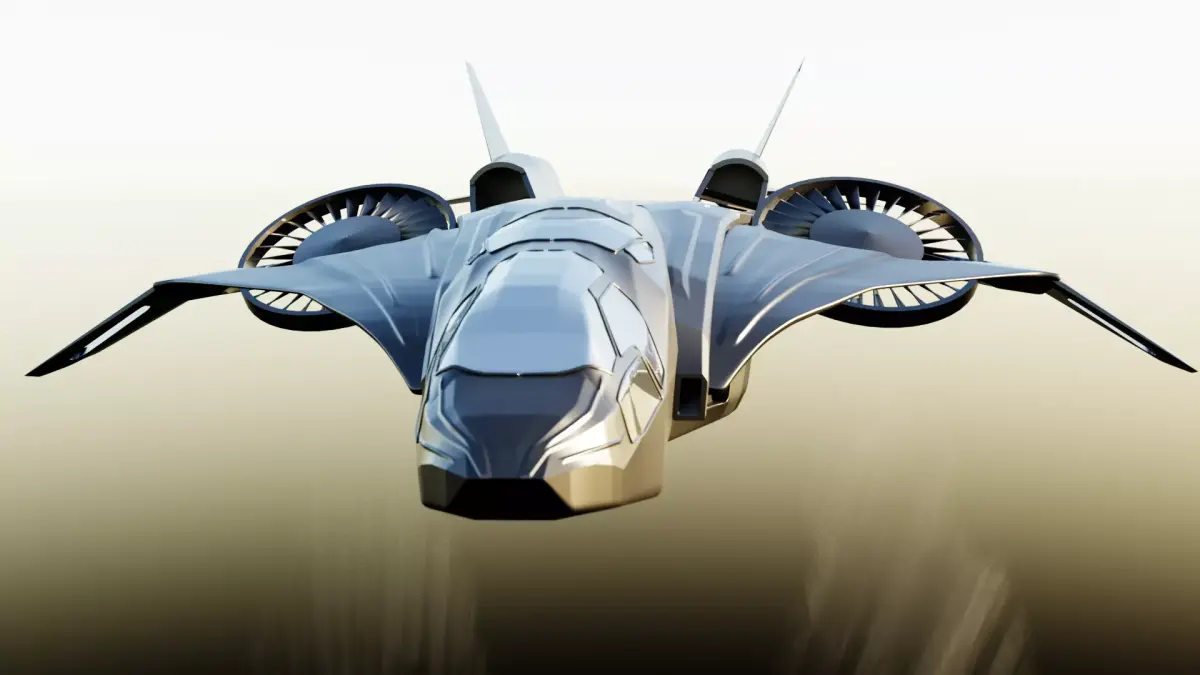 Marvel Quinjet Low-poly 3D model