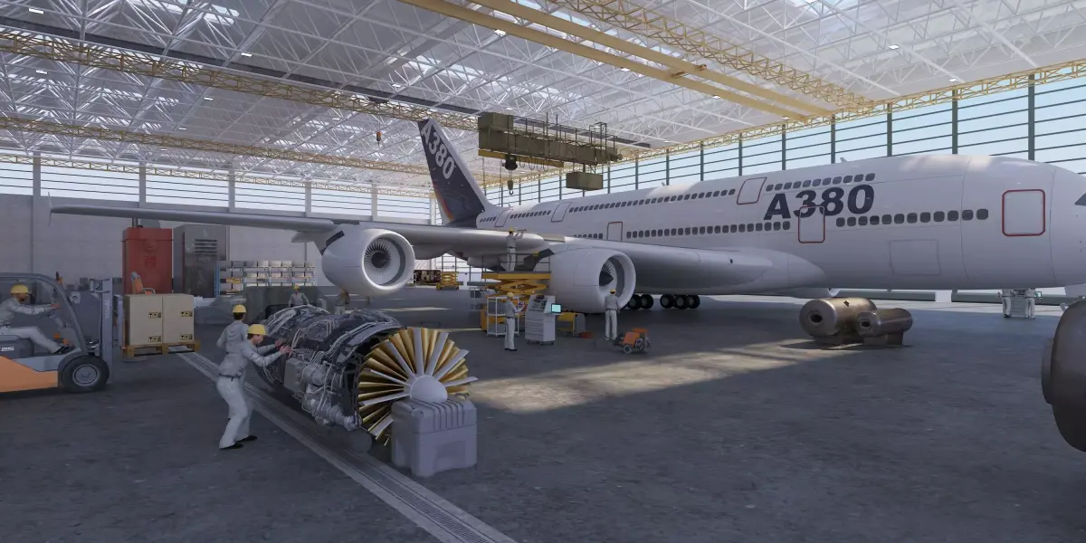 Aircraft maintenance factory 3D model