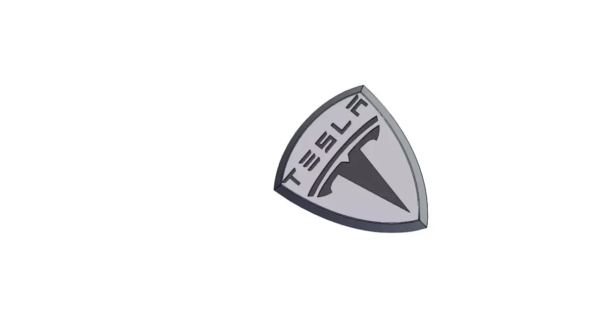 TESLA 3D logo Free 3D model