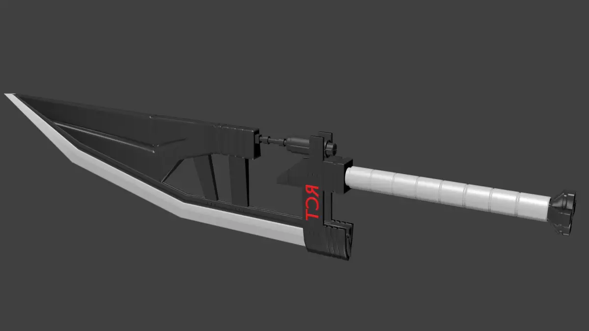 Futuristic Black Sword Free 3D model