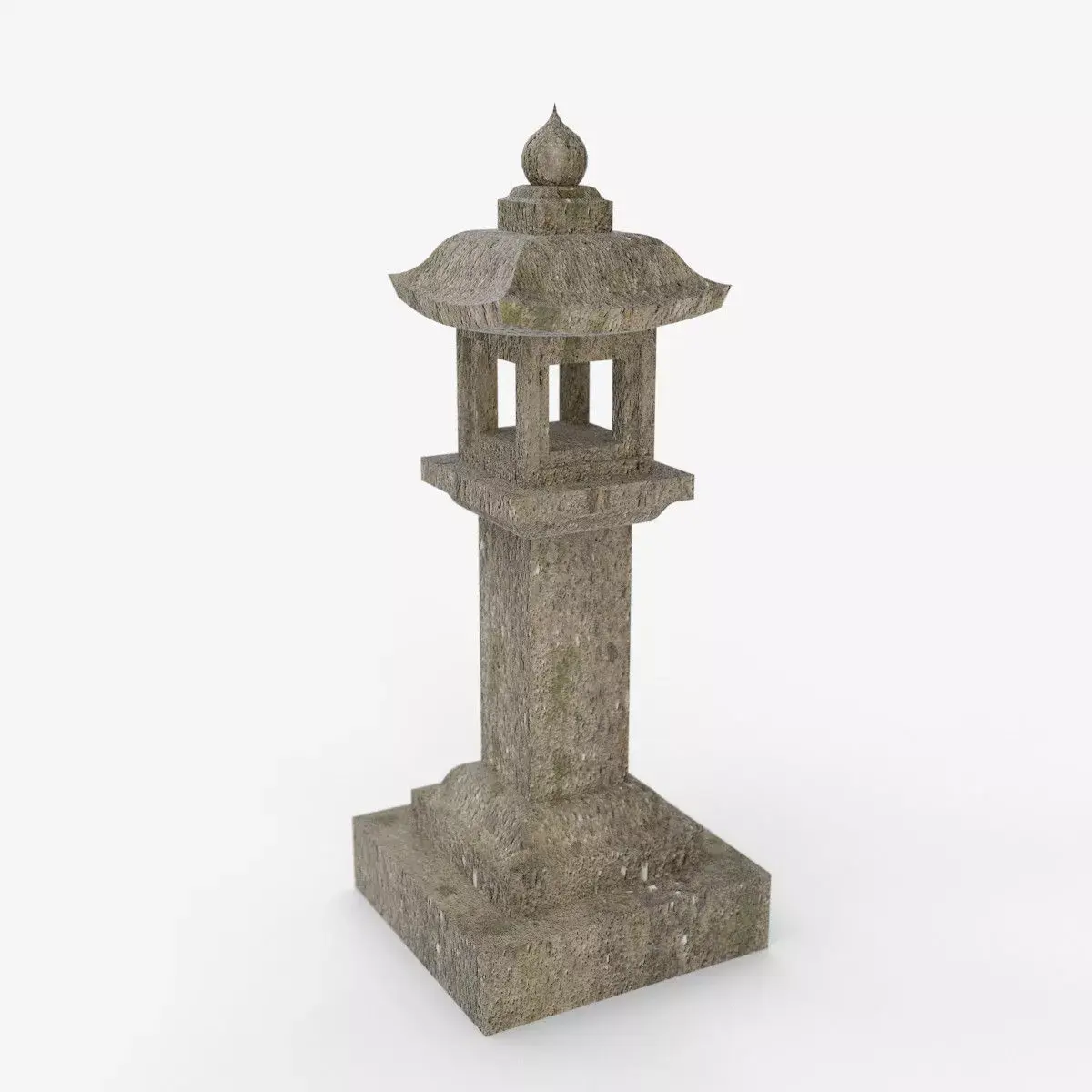 Japanese Stone Lantern Squared - Japan Collection model 3D model