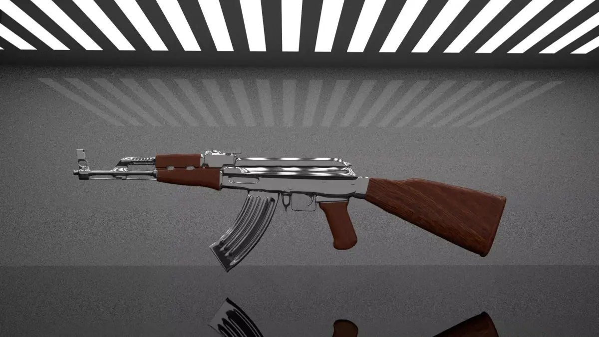 AK47 ASSAULT RIFLE Low-poly 3D model buy
