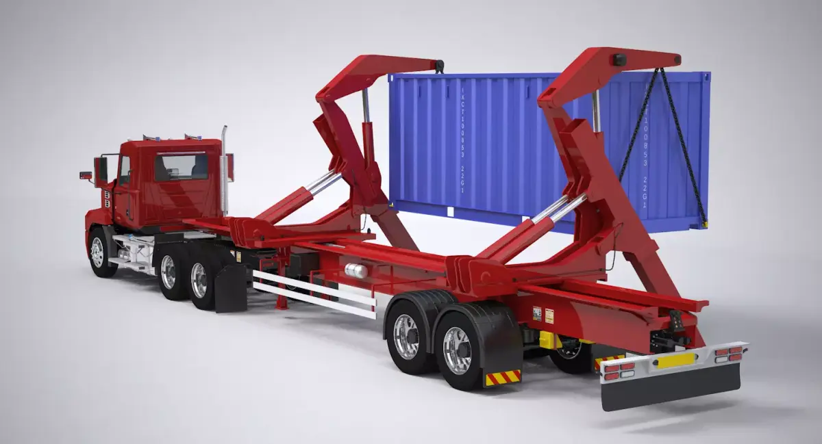 US Semi-Truck with Sidelifter 3D model