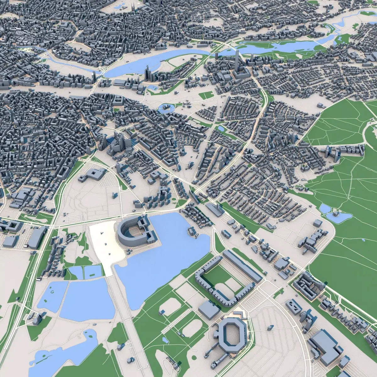 Nuremberg City Germany 3D model