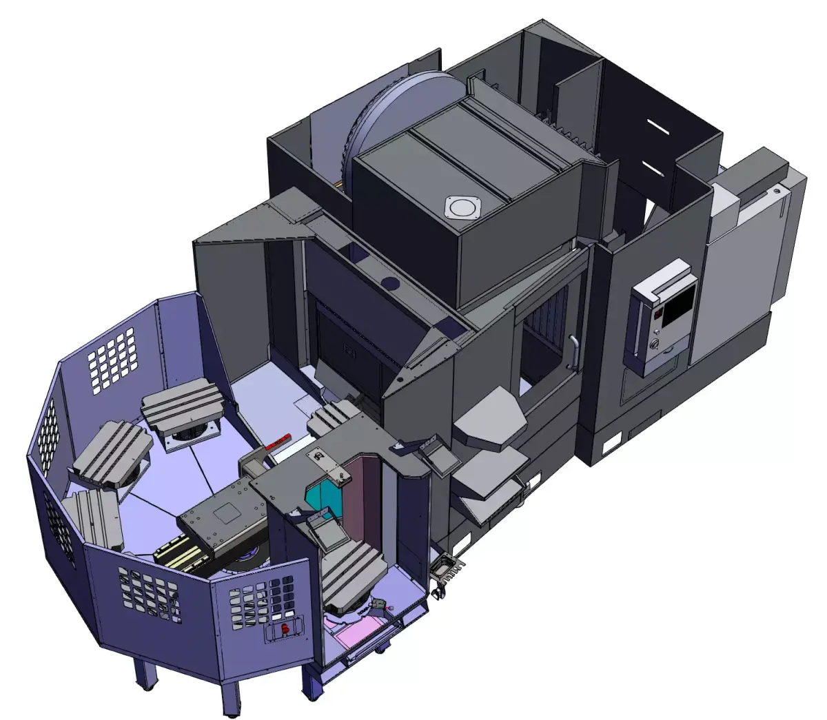 4-axis CNC machining center 3D model