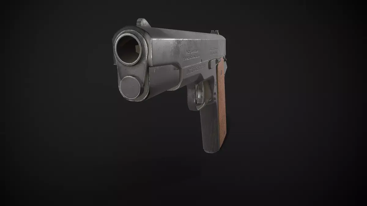 Colt 911 Low-poly 3D model
