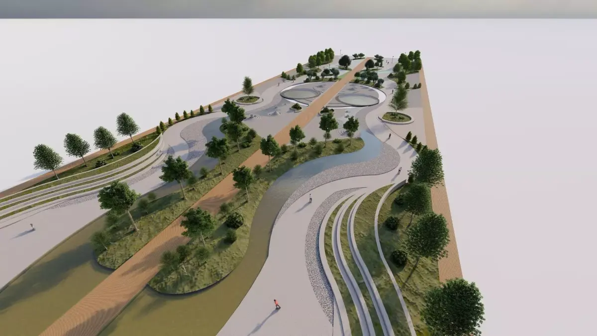 public park-Private Park Landscape 3D model 22