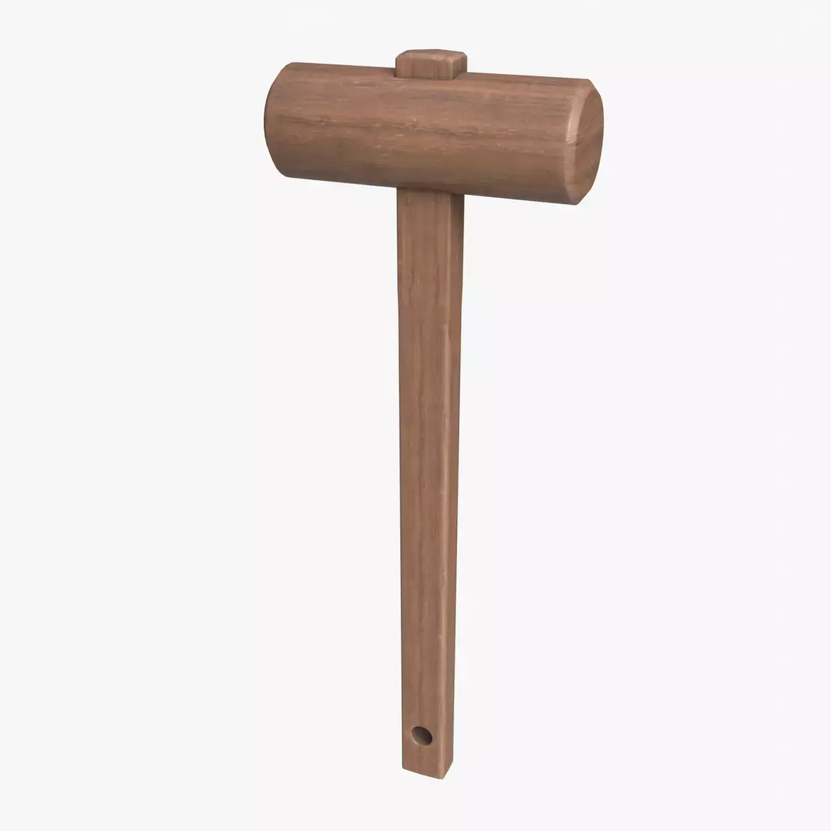 wooden mallet Low-poly 3D model