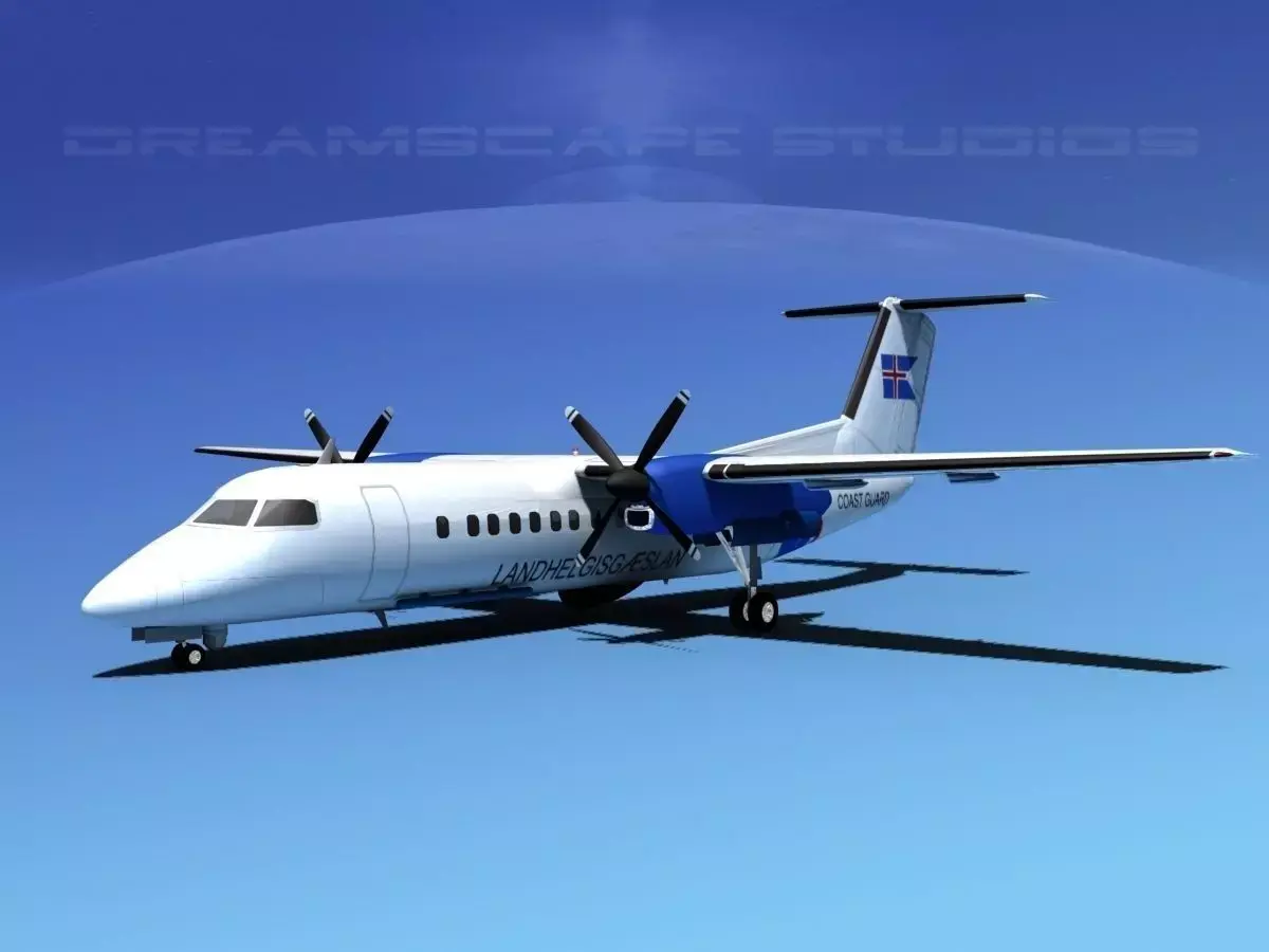 DeHavilland DHC-8-Q300 Icelandic Coast Guard 3D model