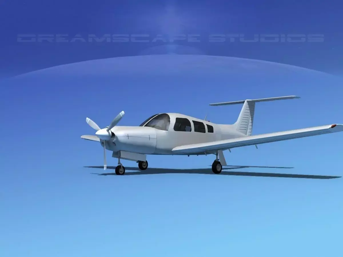 Piper PA-28R-201 Arrow III Bare Metal 3D model