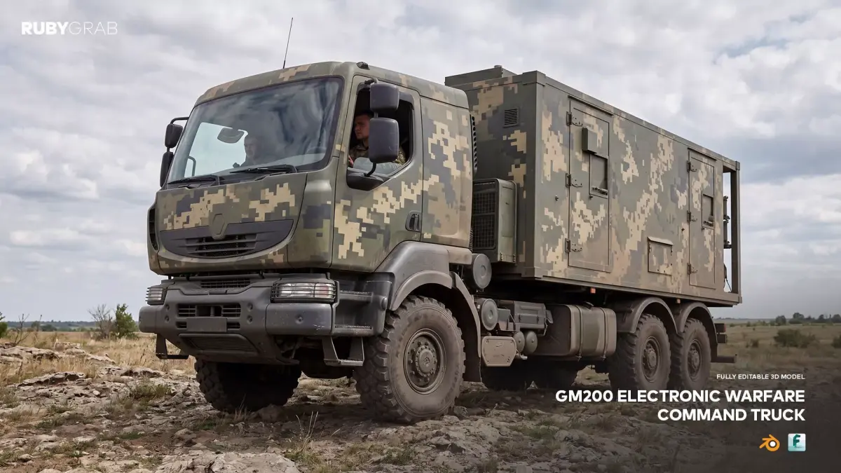 GM200 Electronic Warfare Command Truck 3D model