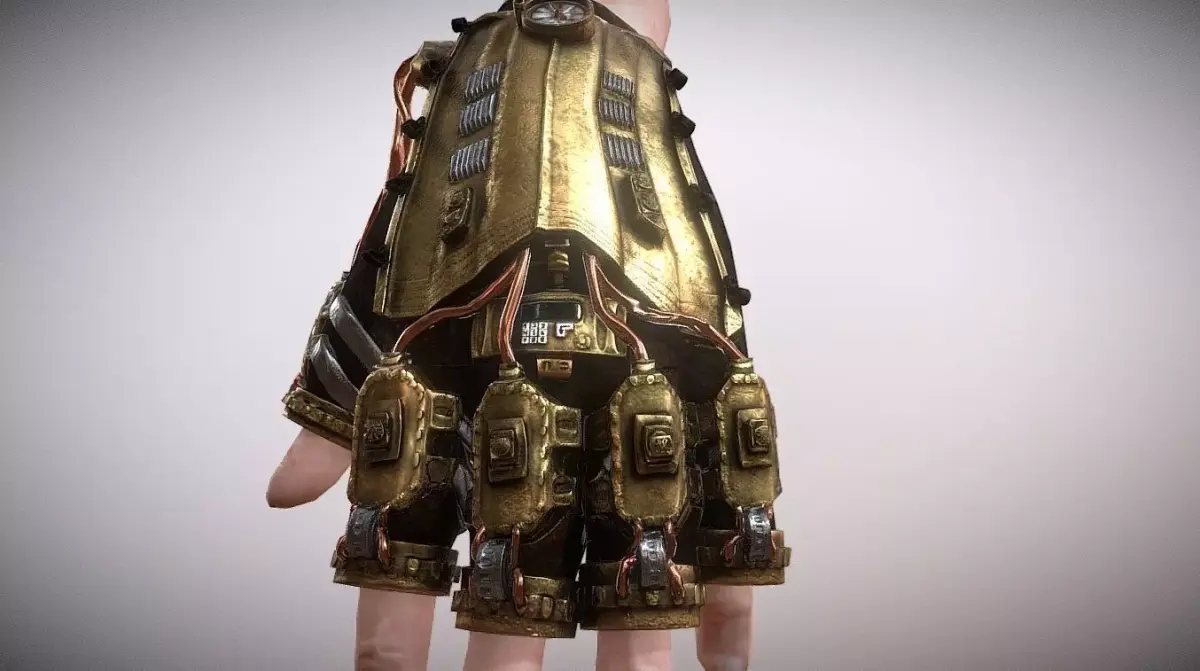 Steam Punk Glove Low-poly 3D model