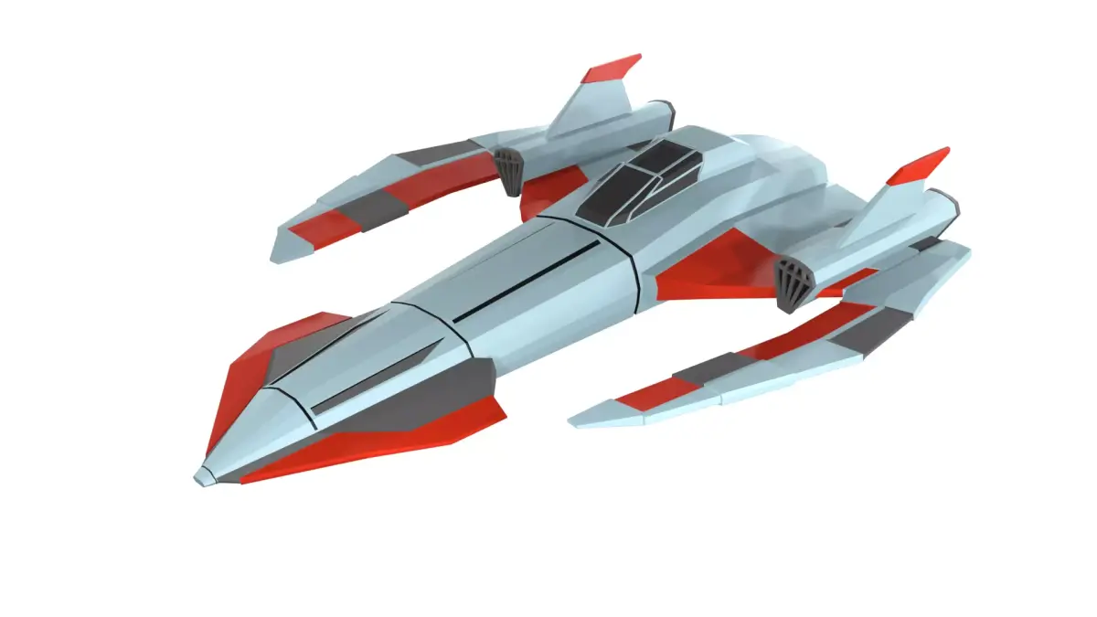 Low-poly spaceship Low-poly 3D model