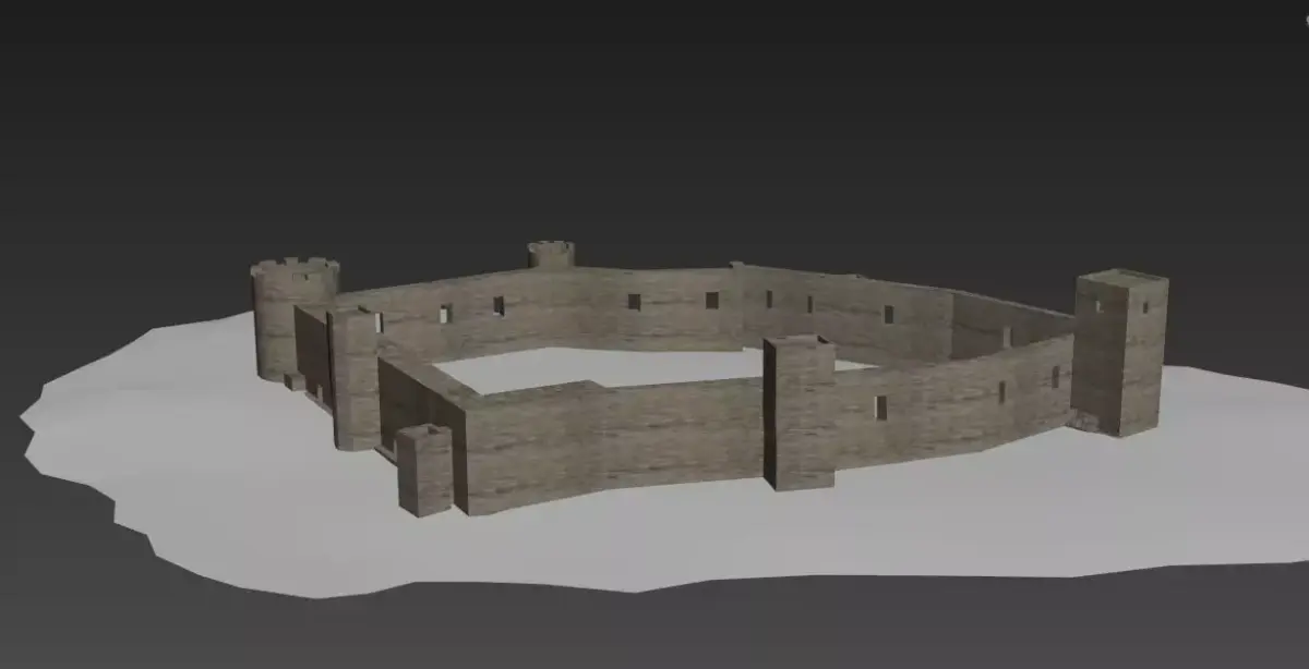 low poly castle Low-poly 3D model