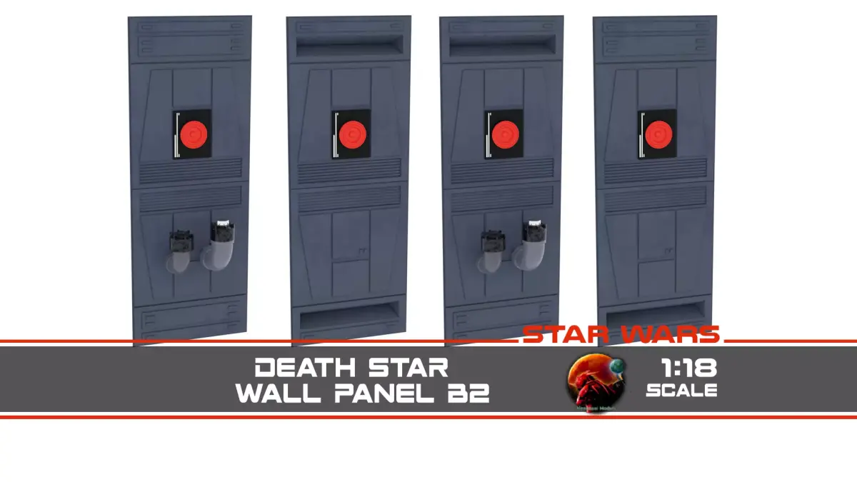 Death Star Wall Panel - B2 - 1-18 scale Kenner Hasbro 3D print model
