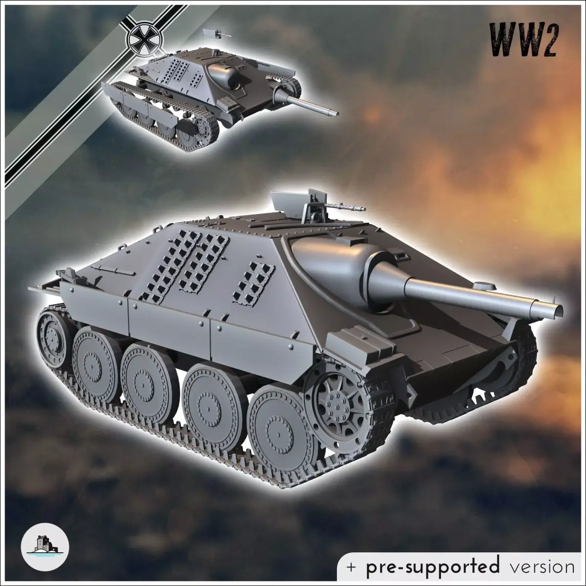 Flammpanzer 38t Hetzer - miniatures tabletop scenery 3D print model