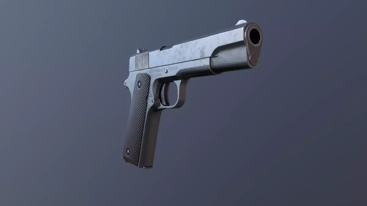 M1911A1 Low-poly 3D model