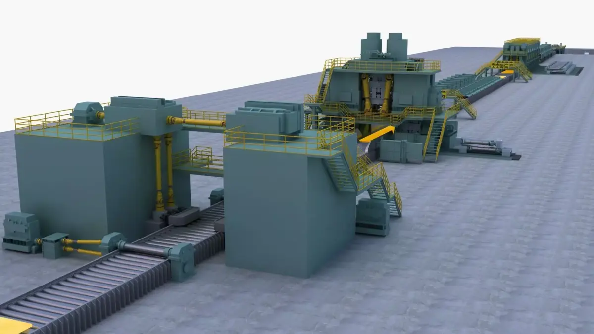 Metal Sheet Cutting And Rolling Mill 3D model