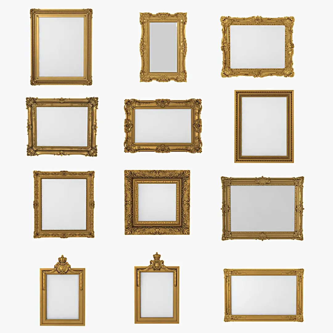 Baroque Picture Frame Pro Collection 3D model