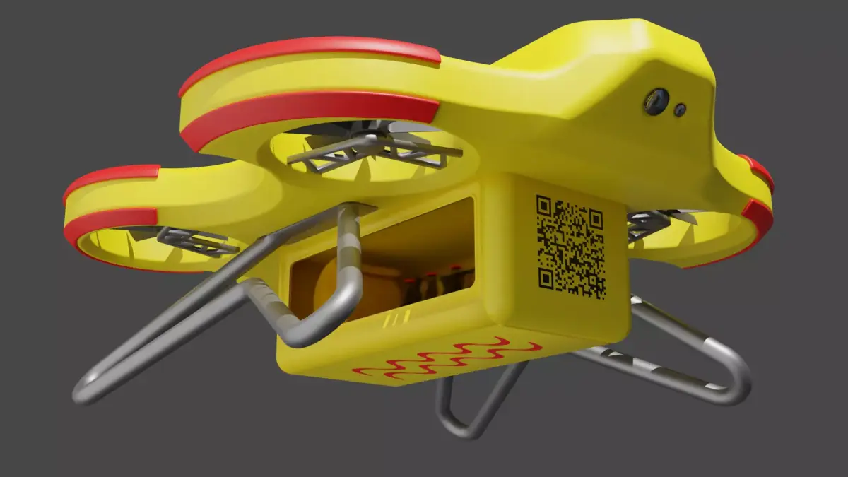 Delivery drone 3D model purchase