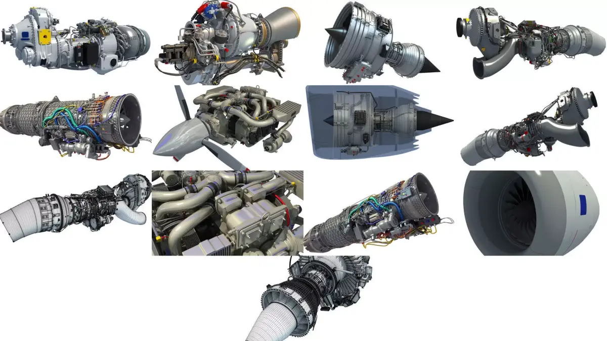 Aircraft Engines 3D Models Collection