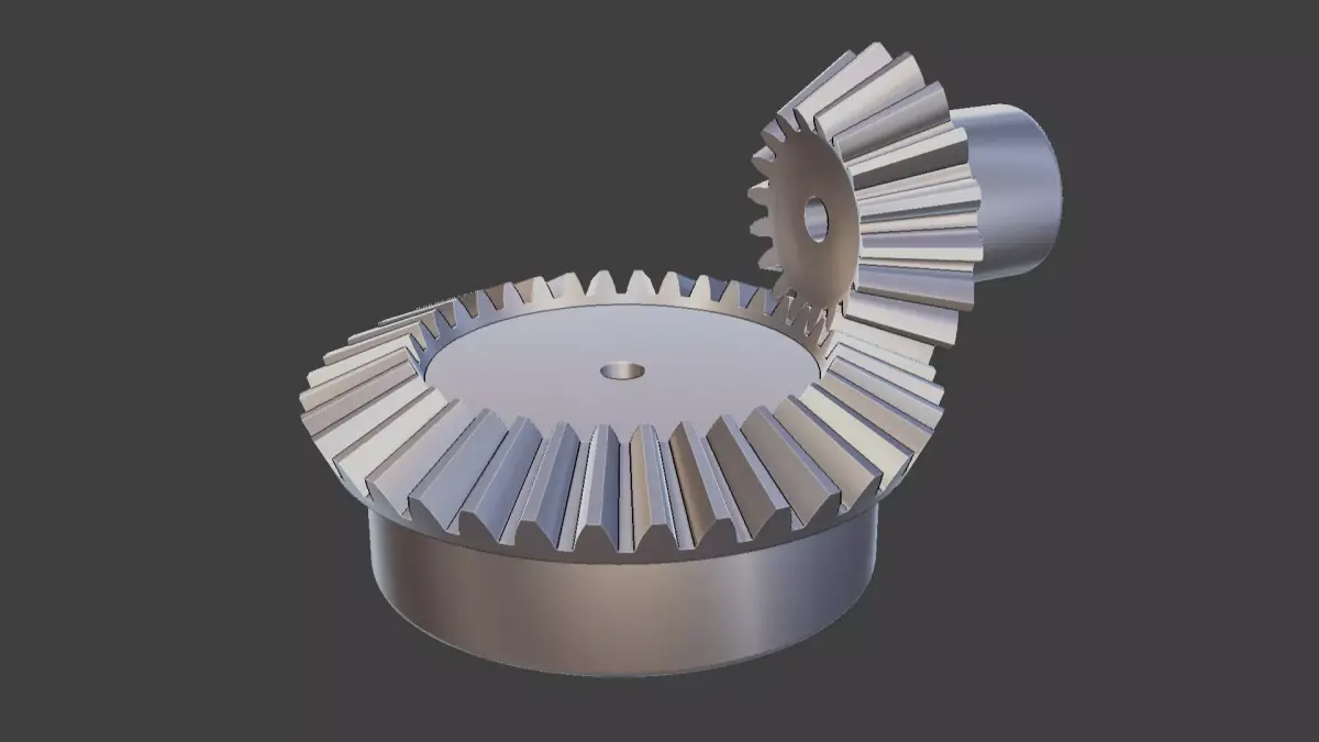 3M BEVEL SPUR GEAR SET 3M T18 T36 3D print model