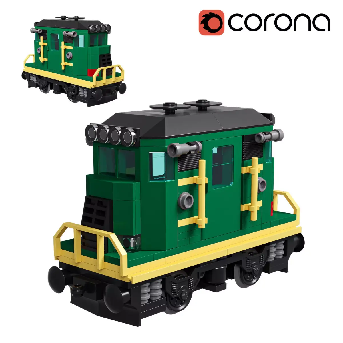 Train Mini Diesel-Electric Extinguisher Class E 3D model