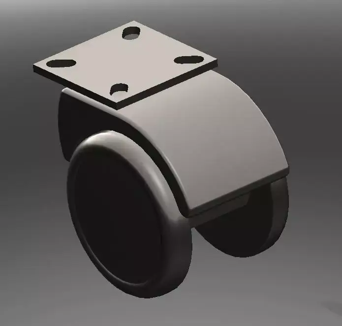 Wheel caster 3D model