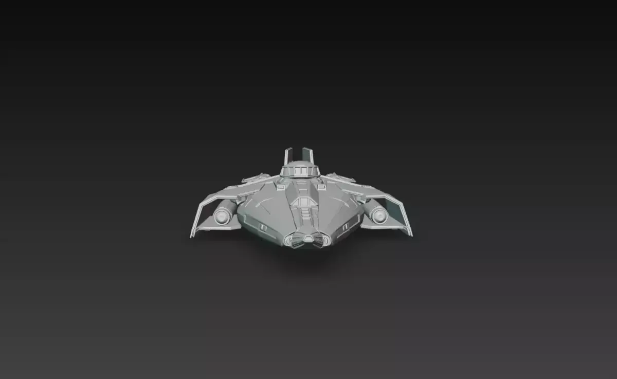Sci-Fi Heavy Strike Fighter Interceptor 3D Print STL 3D print model