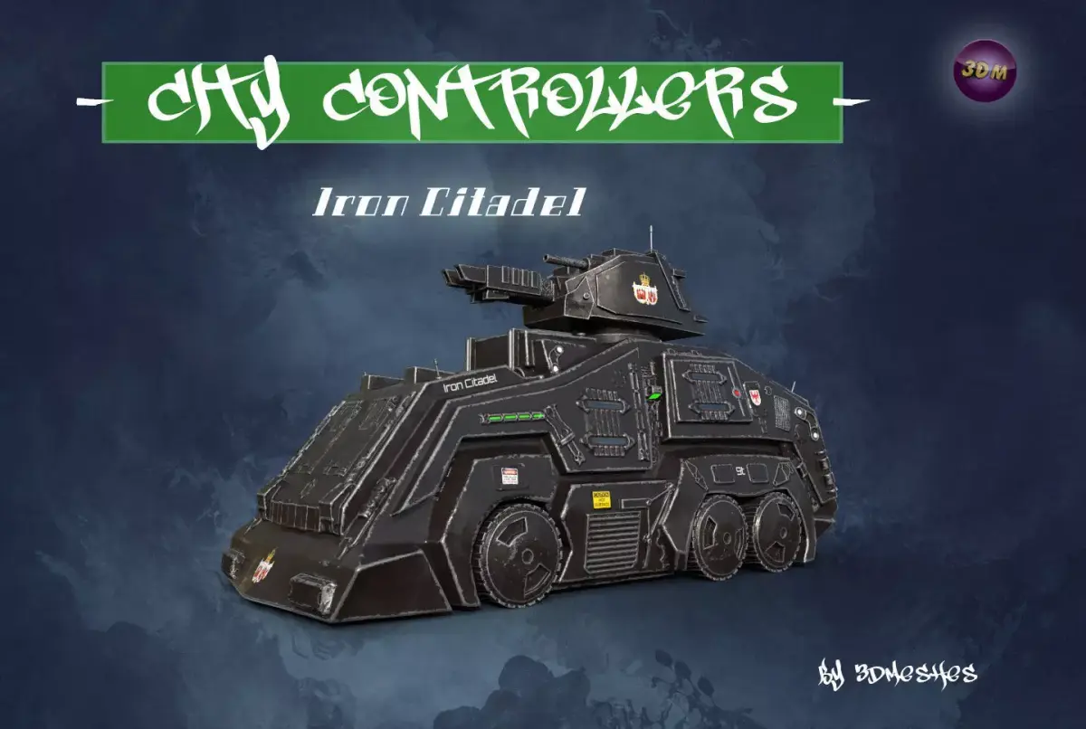 City Controllers - Iron Citadel - PBR lowpoly Low-poly 3D model