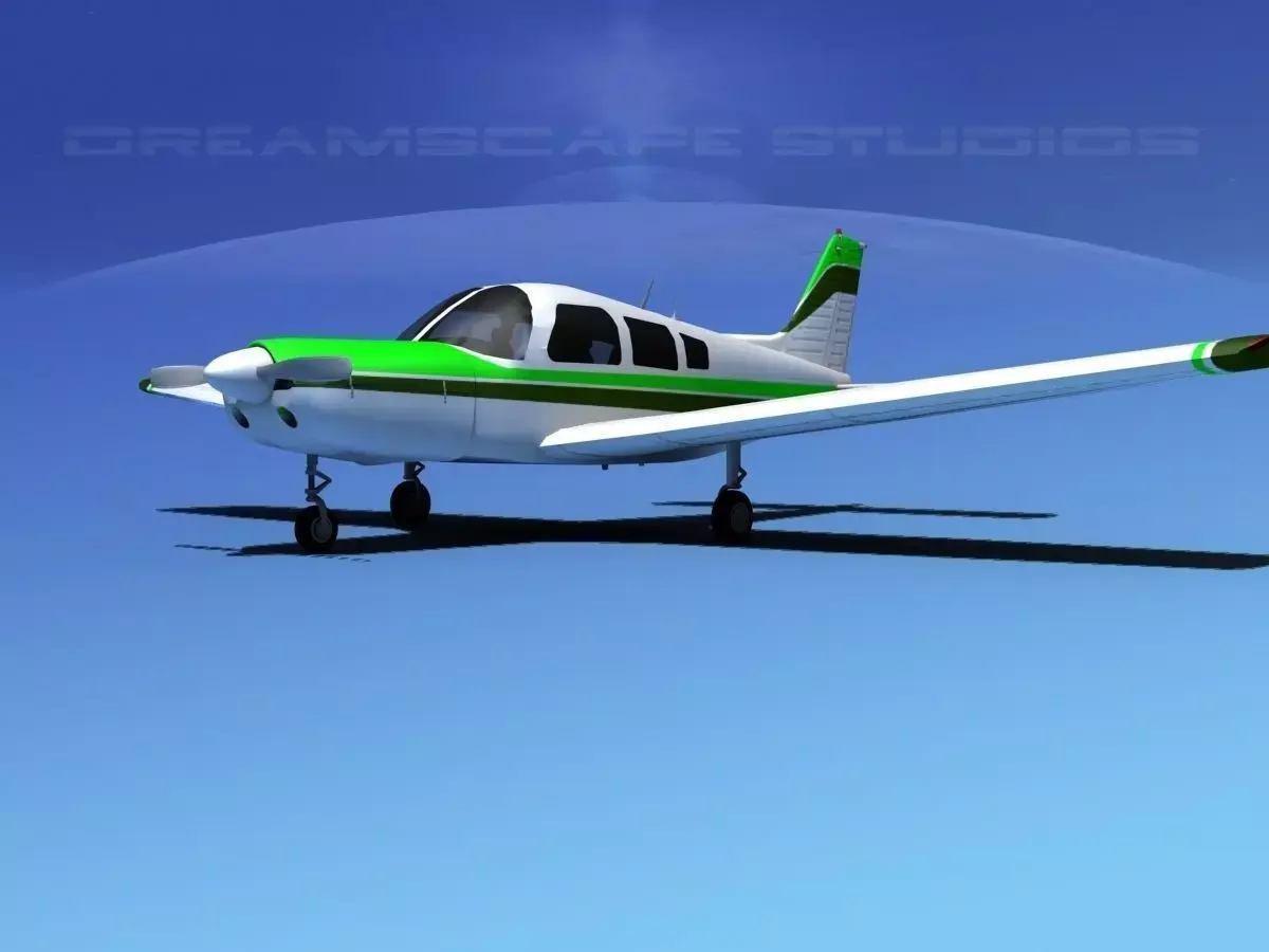 Piper Warrior II 3D model 14