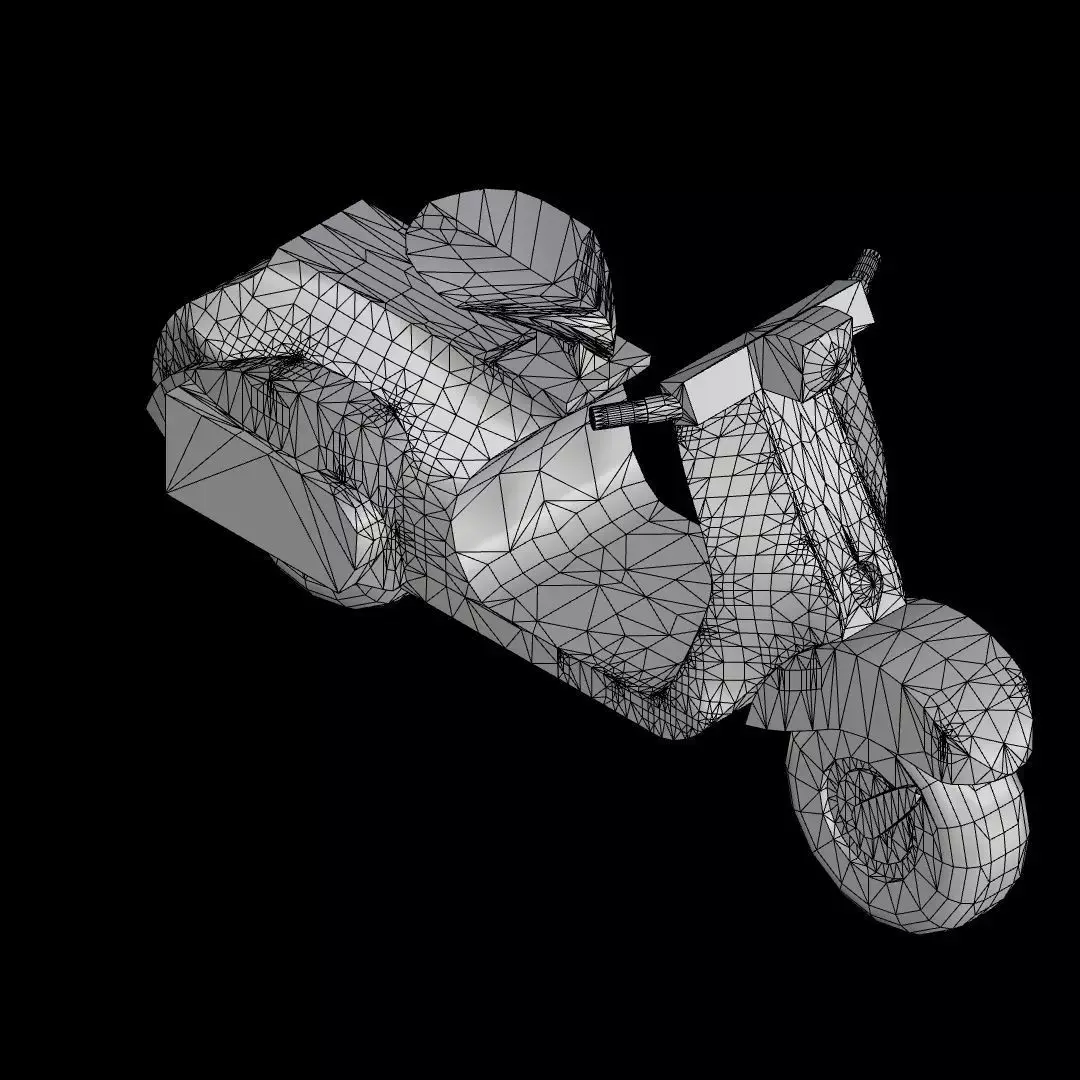 Moped vespa scooter - vespa scooter Free low-poly 3D model