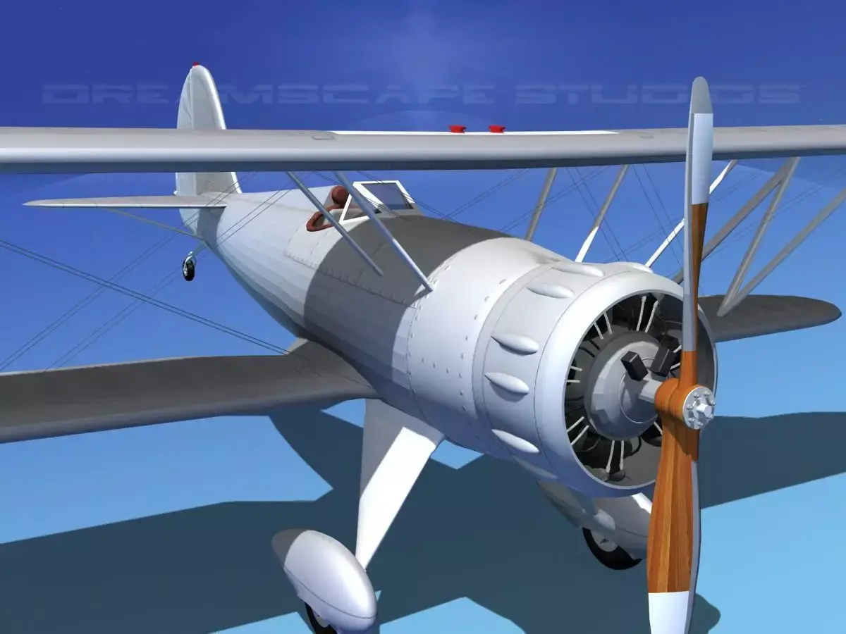 Waco YMF-5 Bare Metal 3D model