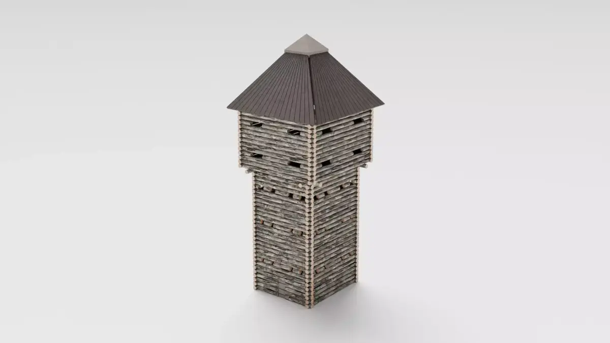 Medieval Tower Low-poly 3D model order
