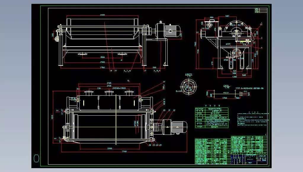 1000x2400 drum type magnetic separator complete set of drawings 3D model