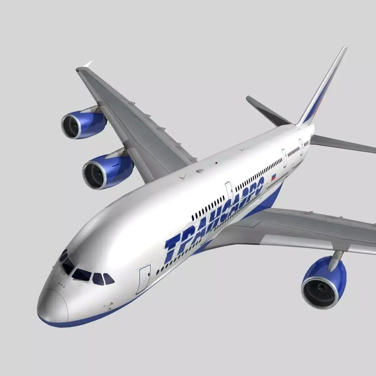 Airbus A-380 Transaero Airlines 3D model